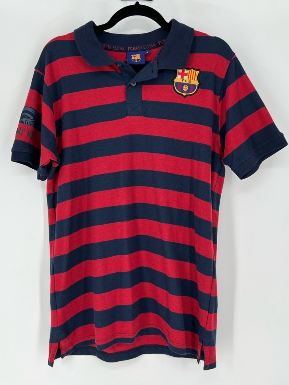 FC‎ BARCELONA OFFICIAL Red & Navy Stripe Polo Shirt